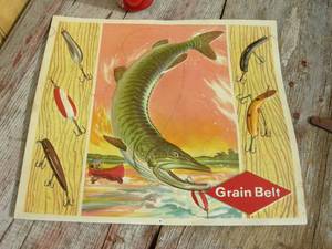 lot 9 image: Rare Vintage Grain Belt Embossed Vacuform Musky Sign