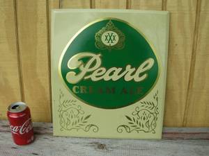 lot 25 image: Vintage Pearl Cream Ale Tin Sign