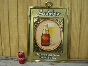 lot 37 image: Vintage Andeker Embossed Sign