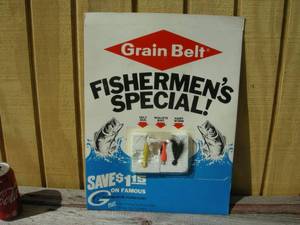 lot 57 image: Vintage Grain Belt Fishermans Special Advertiser Display