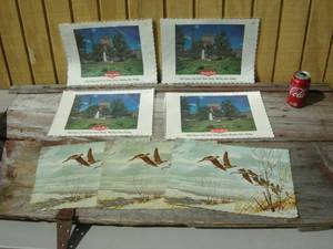 lot 60 image: Vintage Grain Belt Placemats