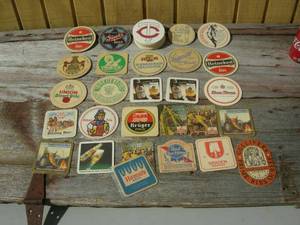 lot 67 image: Vintage Advertiser Beer Coasters