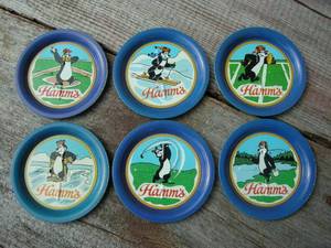 lot 77 image: 6 Vintage Hamms Tip TraysCoaster