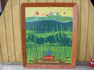 lot 106 image: Vintage Grain Belt Figural Posterboard