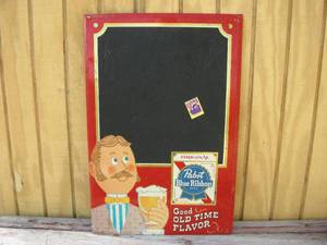 lot 108 image: Vintage Pabst Blue Ribbon Metal Sign