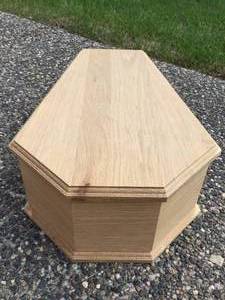 Oak Handmade Pet Casket