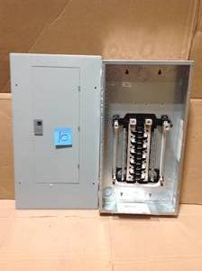 lot 10 image: GE PowerMark Gold 200 Amp 20-Space 40-Circuit Indoor Main Lug Circuit Breaker Panel &nbspin good condition 