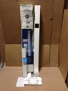 lot 12 image: Gibraltar Mailboxes Whitley Plastic, Crossarm, Convertible Mailbox Post, White &nbspin good condition 
