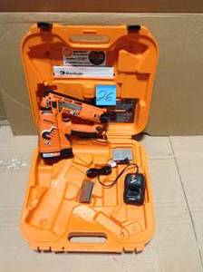 lot 26 image: Paslode 16-Gauge Cordless Lithium-Ion Angled Finish Nailer  