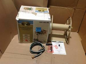 lot 37 image: Hampton Bay Commercial Wall-Mount Hose Reel &nbspin good condition 