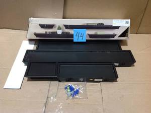 lot 44 image: 24 in., 20 in., 12 in., 6 in., Wall Shelves in Black (Set of 4) &nbspin good condition 