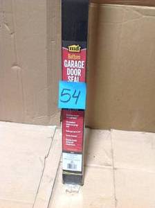 lot 54 image: M-D Building Products 1-58 in. x 9 ft. Aluminum and Vinyl Garage Door Bottom &nbspin good condition 