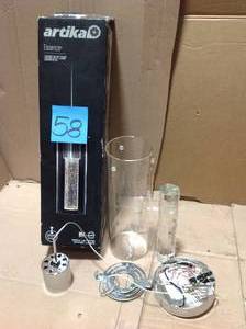 lot 58 image: Essence 7.5-Watt Chrome Integrated LED Pendant by Artika &nbspin good condition 
