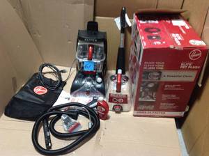 lot 61 image: Hoover FH50252 Power Scrub Elite Pet Plus Upright Carpet Cleaner &nbspin good condition 