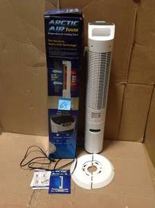 lot 63 image: As Seen on TV Arctic Air Tower Air Conditioner White &nbspin good condition 