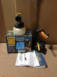 lot 71 image: Control Stainer 150 HVLP Handheld Sprayer &nbspin good condition 