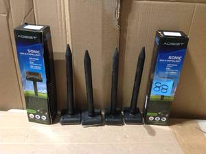 lot 88 image: Pack of 2, Solar Mole Repellent Sonic Device, &nbspin good condition 