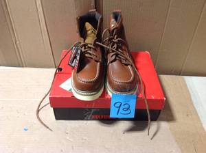 lot 93 image: Wolverine Mens Work Wedge 6 Work Boots - Steel Toe - Tan Size 8(M) &nbspin good condition 
