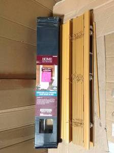 Chestnut Cordless 2-12 in. Premium Faux Wood Blind - 35 in. W x 48 in. L (Actual Size 34.5 in. W x 48 in. L)&nbsp&nbspin good condition&nbsp