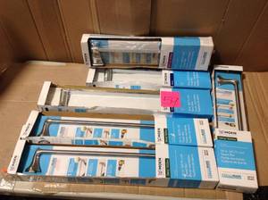 Darcy 24 in. Towel Bar with Press and Mark in Brushed Nickel&nbsp&nbspin good condition&nbsp