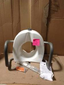 Carex Health Brands E-Z Lock Raised Toilet Seat with Armrests&nbsp&nbspin good condition&nbsp