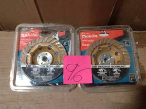 5 in. Turbo Low-Vibration Diamond Cup Wheel, Compatible with Angle Grinders with electronic controller&nbsp&nbspin good condition&nbsp