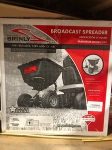 Brinly-Hardy 125 lb. 2.5 cu. ft. Tow-Behind Broadcast Spreader Brinly In good conditions