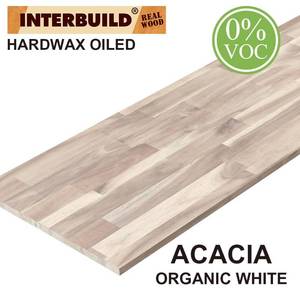 Interbuild Acacia 8 ft. L x 40 in. D x 1.5 in. T Butcher Block Countertop in White Stain in good conditions