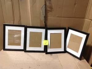 lot 7 image: 4 PACK 11X148X10 BLACK PHOTO FRAME &nbspin good condition 