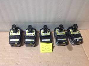lot 33 image: RYOBI 18-Volt ONE Lithium-Ion 3.0 Ah LITHIUM HP High Capacity Battery &nbspin good condition 