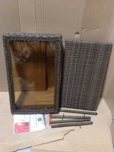 lot 74 image: Cambridge Brown Rectangular Wicker Outdoor Patio Coffee Table in good conditions
