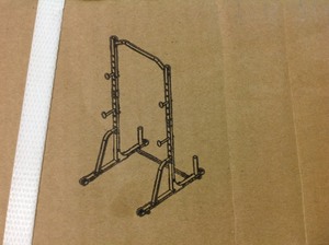 lot 113 image: Body Champ PBC530 U Frame Cage Power Rack System & Olympic Weight Plate Storage new