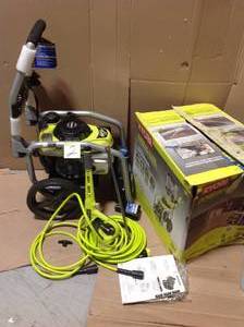 lot 2 image: RYOBI 3300 PSI 2.3 GPM Cold Water Gas Pressure Washer with Honda GCV190 Idle Down in good condition 