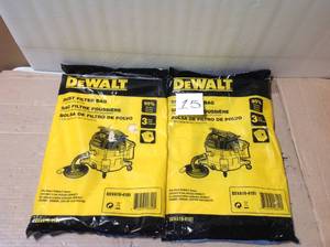 lot 15 image: DEWALT 6 Gal. to 10 Gal. Dust Bag Filter WetDry in good condition 