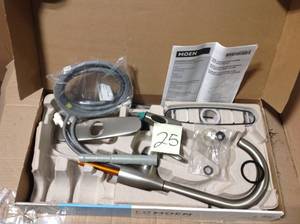 lot 25 image: Kleo Single-Handle Pull-Down Sprayer Kitchen Faucet with Reflex and Power Clean in Spot Resist Stainless in good condition 