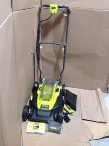 lot 33 image: 20 in. 40-Volt Brushless Lithium-Ion Cordless Battery Walk Behind Push Lawn Mower two 6.0 AhBatteries & Charger Included in good condition 