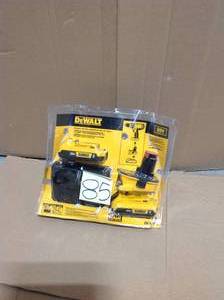 lot 85 image: DEWALT 20-Volt MAX Lithium-Ion Battery Adapter for 18-Volt Tools in good condition 