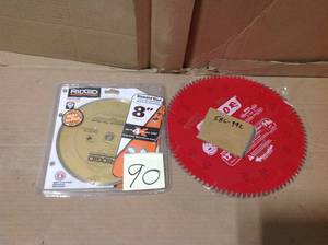 lot 90 image: RIDGID 8 in. Premium Tile Diamond Blade & DIABLO BLADE in good condition 