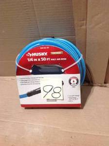 lot 98 image: Husky 14 in. x 50 ft. Polyurethane Air Hose in good condition 