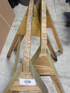 2 sawhorse ladders