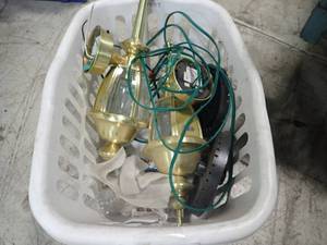 vintage lamps with wiring and bases