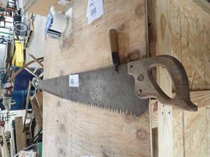 antique long vintage saw