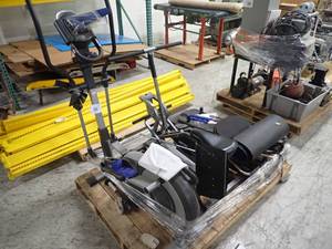 pallet of excersize equipment