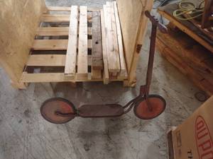antique very old vintage scooter