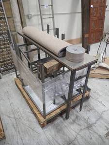 metal tables with carpet(small roll)