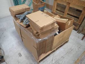 pallet of 12 boxes and 12 galvanized nails  misc