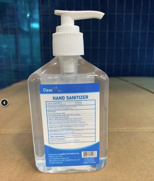 Clean RX 75% Alcohol Hand Sanitizer with Pump 8oz-New Qty 12-New