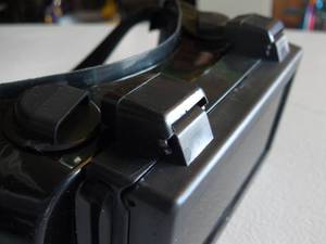 Welding goggles.  Lense hinge looks broke.