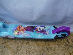Disney Frozen Girls Inline Folding Kick Scooter by Huffy, Blue
