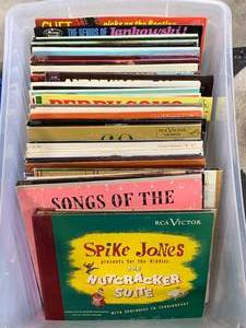 lot 22 image: Tote of Misc. Record Albums